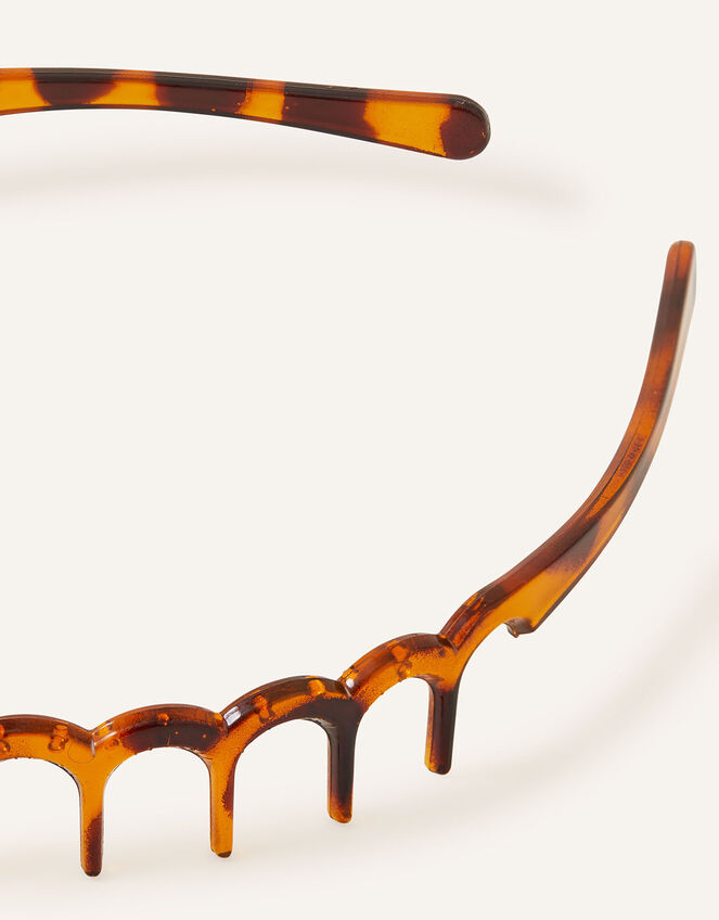 Tortoiseshell Teeth Comb Headband, , large