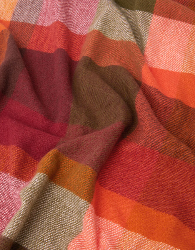 Check Print Blanket Scarf, , large