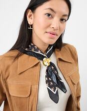 Floral Ring Satin Neckerchief, , large