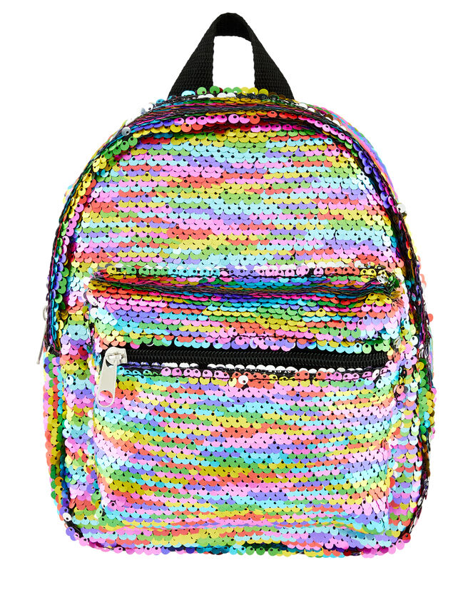 Rainbow Sequin Backpack, , large