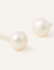Sterling Silver Freshwater Pearl Stud Earrings, , large