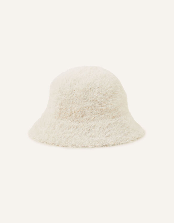 Fluffy Bucket Hat, Natural (NATURAL), large