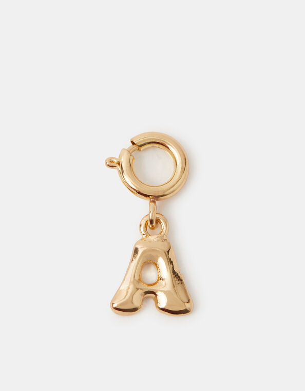 Bubble Initial Jewellery Charm, Gold (GOLD), large