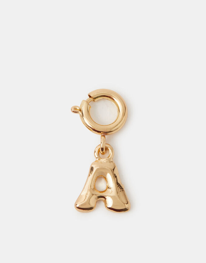 Bubble Initial Jewellery Charm, Gold (GOLD), large