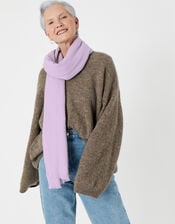 Plain Blanket Scarf , Purple (LILAC), large