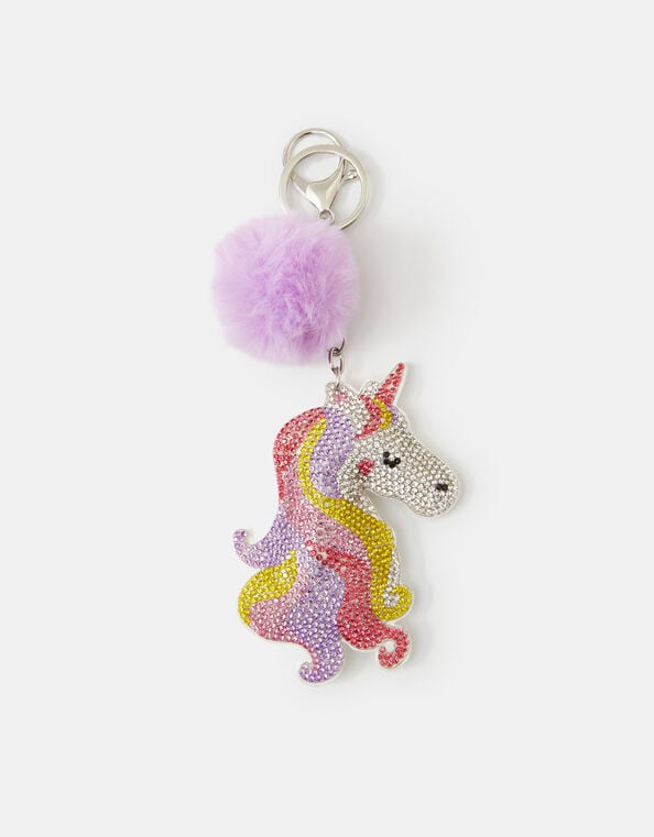 Girls Diamant&eacute; Unicorn Bag Charm, , large