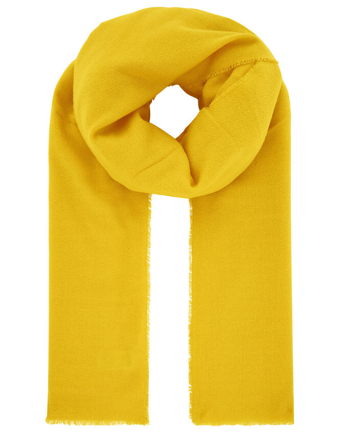 Wells Blanket Scarf Bright Yellow, , large