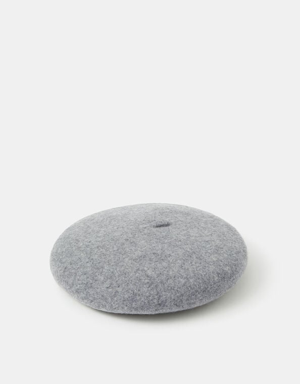 Wool Beret, Grey (GREY), large