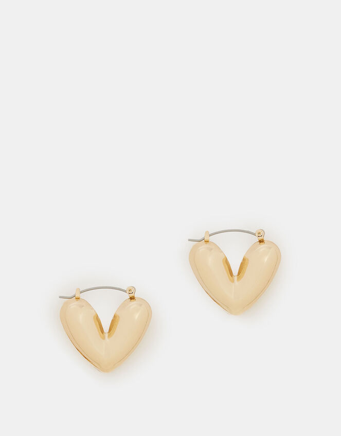 Bubble Heart Hoop Earrings, , large