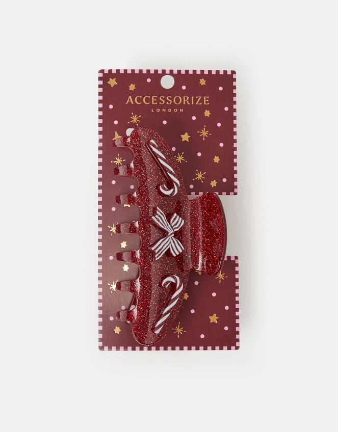 Christmas Candy Cane Claw Clip, , large