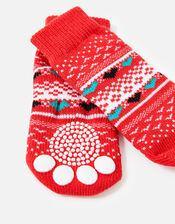Christmas Fairisle Booties, Pink (PINK), large