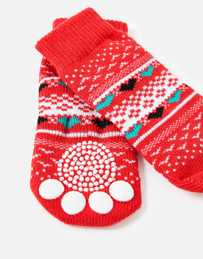Christmas Fairisle Booties, Pink (PINK), large