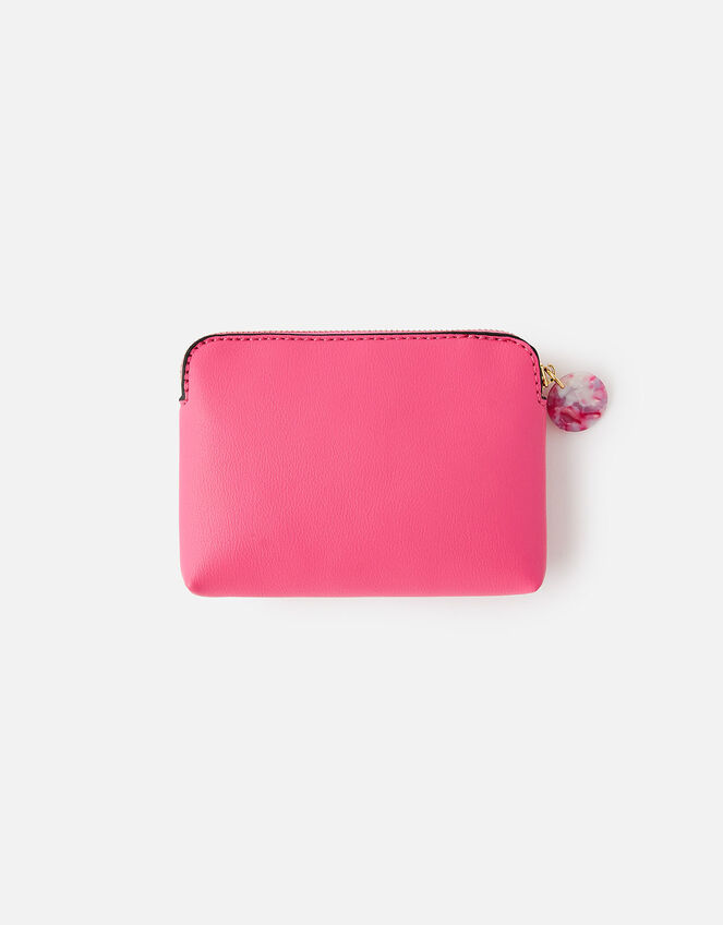 Reptile and Resin Coin Purse , Pink (FUCHSIA), large