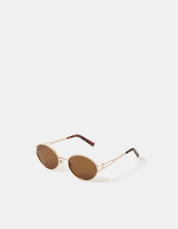 Oval Metal Sunglasses, , large