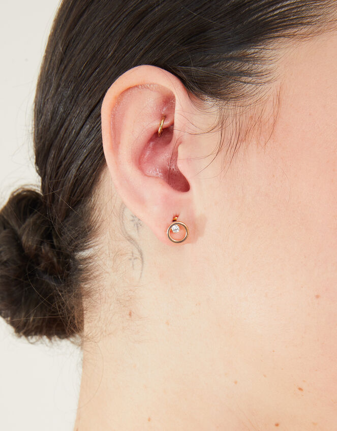 Stud and Hoop Earrings 10 Pack Gold Best Sellers Accessorize UK