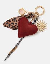 Leopard Heart Bag Charm, , large