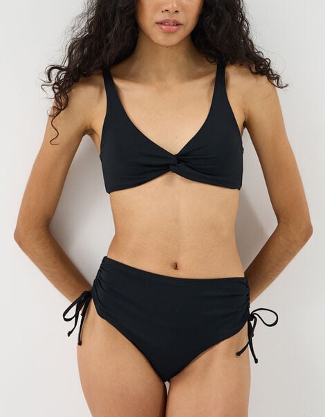 Knot Front Bikini Top, Black (BLACK), large