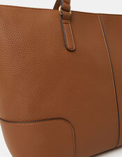 Plain Tote Bag, Tan (TAN), large