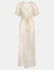 Knit Kaftan Maxi Dress, Gold (GOLD), large