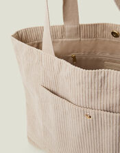 Corduroy Shopper Bag, Cream (CREAM), large