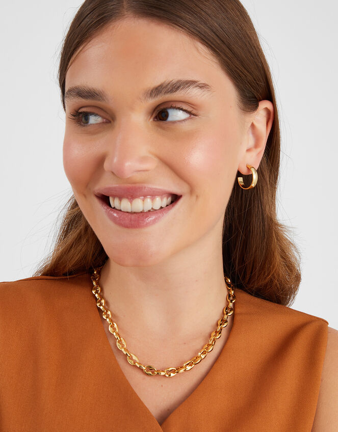 14ct Gold-Plated Chunky Link Chain Necklace, , large