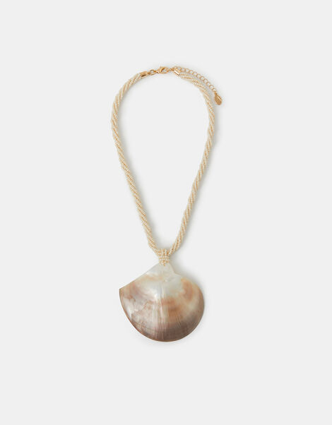 Mother of Pearl Shell Beaded Necklace, , large