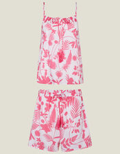 Floral Vest Pyjama Set, Pink (PINK), large