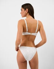 Tropical Jacquard Bikini Bottoms, White (WHITE), large