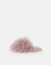 Shaggy Faux Fur Slippers , Purple (LILAC), large