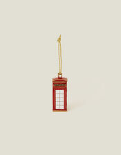 Enamel Telephone Box Hanging Decoration, , large