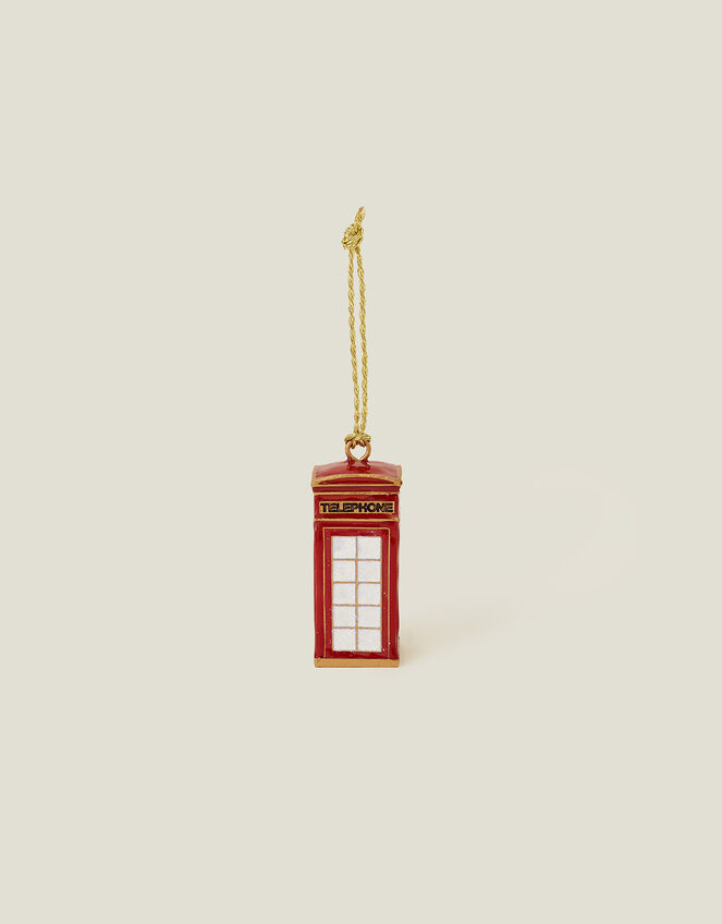 Enamel Telephone Box Hanging Decoration, , large