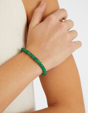 14ct Gold-Plated Aventurine Quartz Bead Bracelet, , large