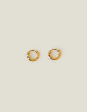 14ct Gold-Plated Gem Hoop Earrings, , large