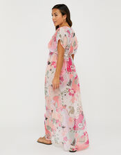Printed Chiffon Maxi Dress, Multi (PASTEL-MULTI), large