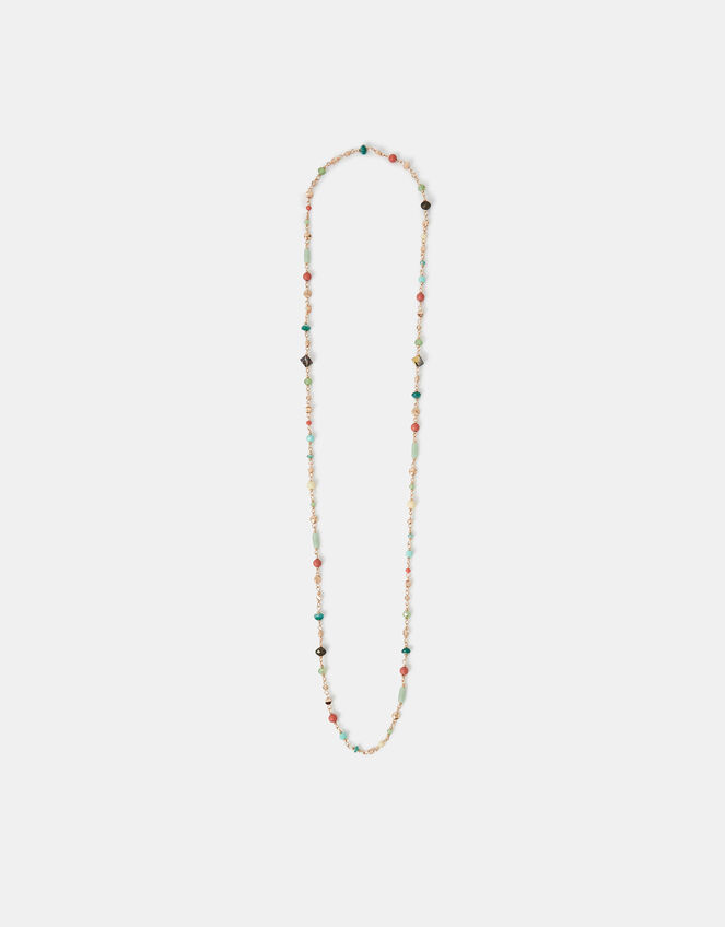 Long Bead Station Necklace, , large