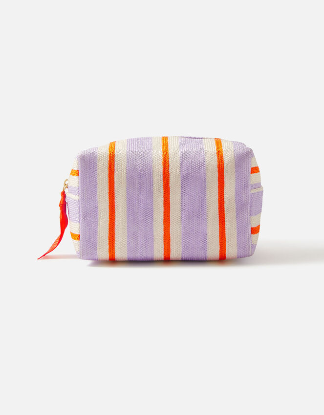 Hampton Embroidered Stripe Wash Bag, , large