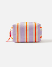 Hampton Embroidered Stripe Wash Bag, , large