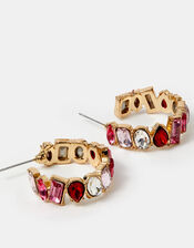 Gemstone Hoop Earrings, , large