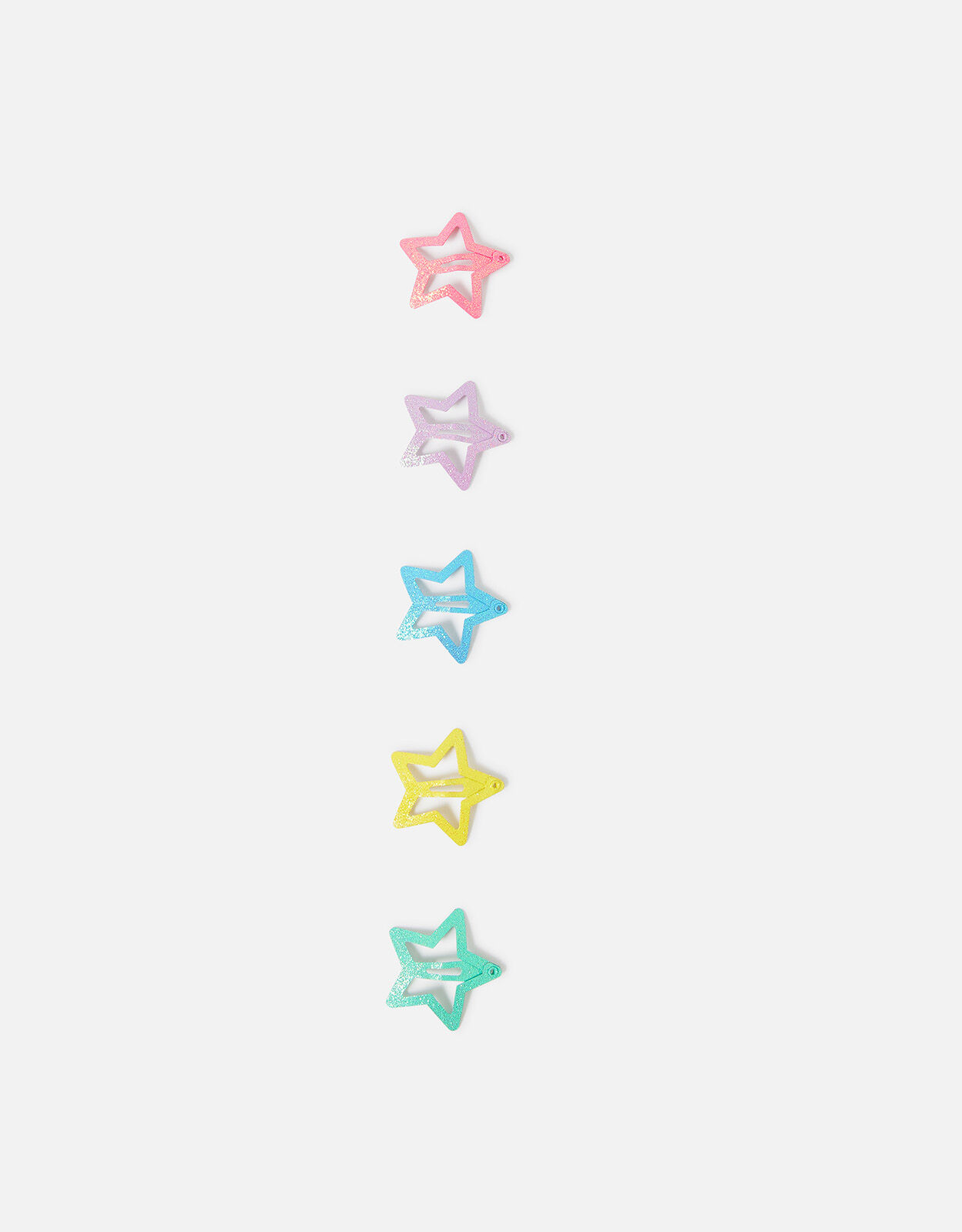 Girls Star Hair Clips 5 Pack