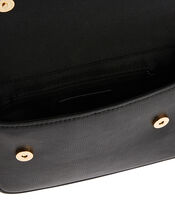Faux Leather Belt Bag, Black (BLACK), large