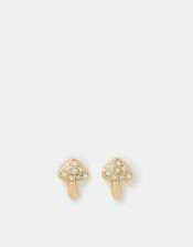Diamant&eacute; Mushroom Stud Earrings, , large