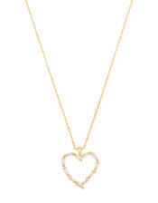 Baguette Love Heart Pendant Necklace, , large