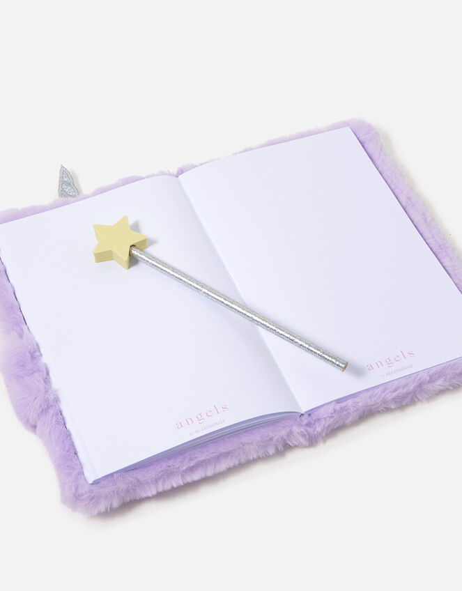 Fluffy Unicorn Notebook and Pencil, , large