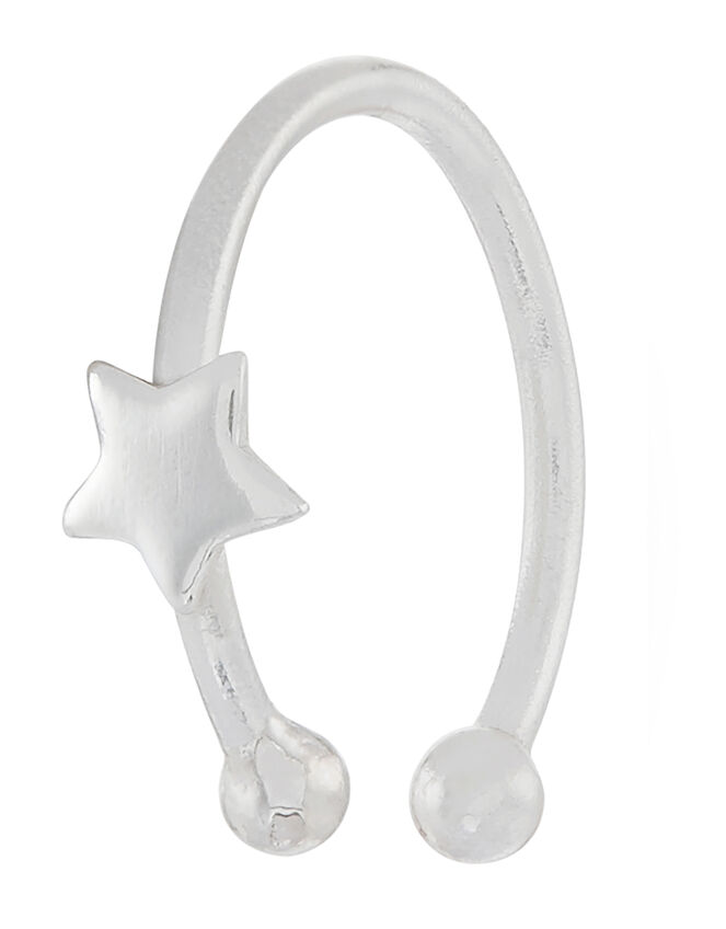 Sterling Silver Star Ear Cuff, , large