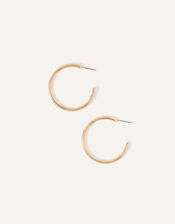 Medium Tube Hoops, Gold (GOLD), large