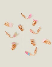 5-Pack Girls Ice Cream Clip-On Earrings, , large