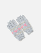 Girls Fairisle Fingerless Gloves, Multi (PASTEL-MULTI), large