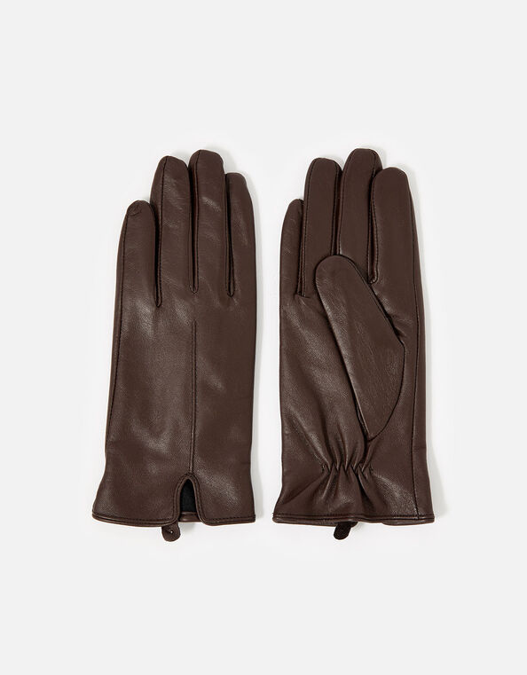 Luxe Leather Gloves Red, Red (BURGUNDY), large