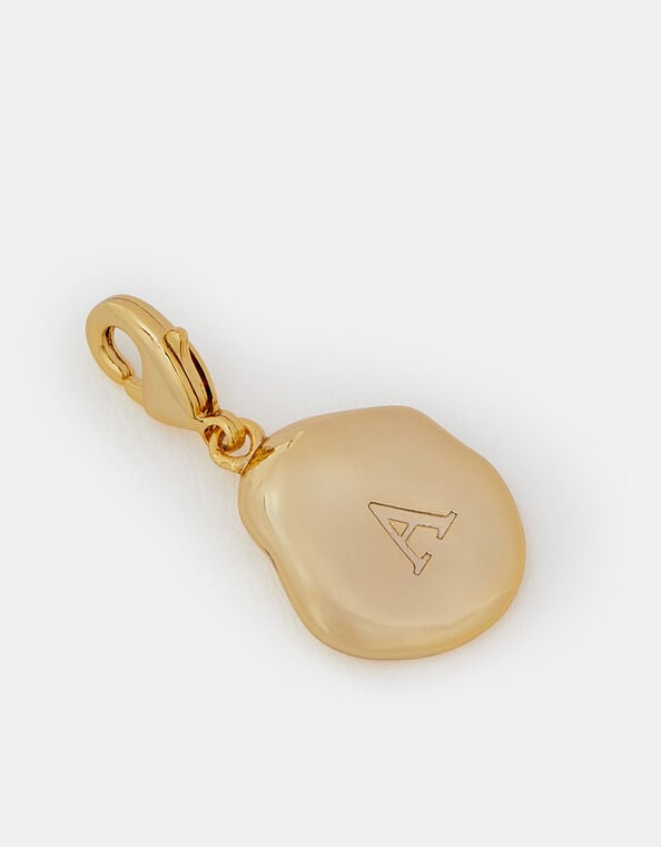 14ct Gold-Plated Initial Molten Charm, Gold (GOLD), large