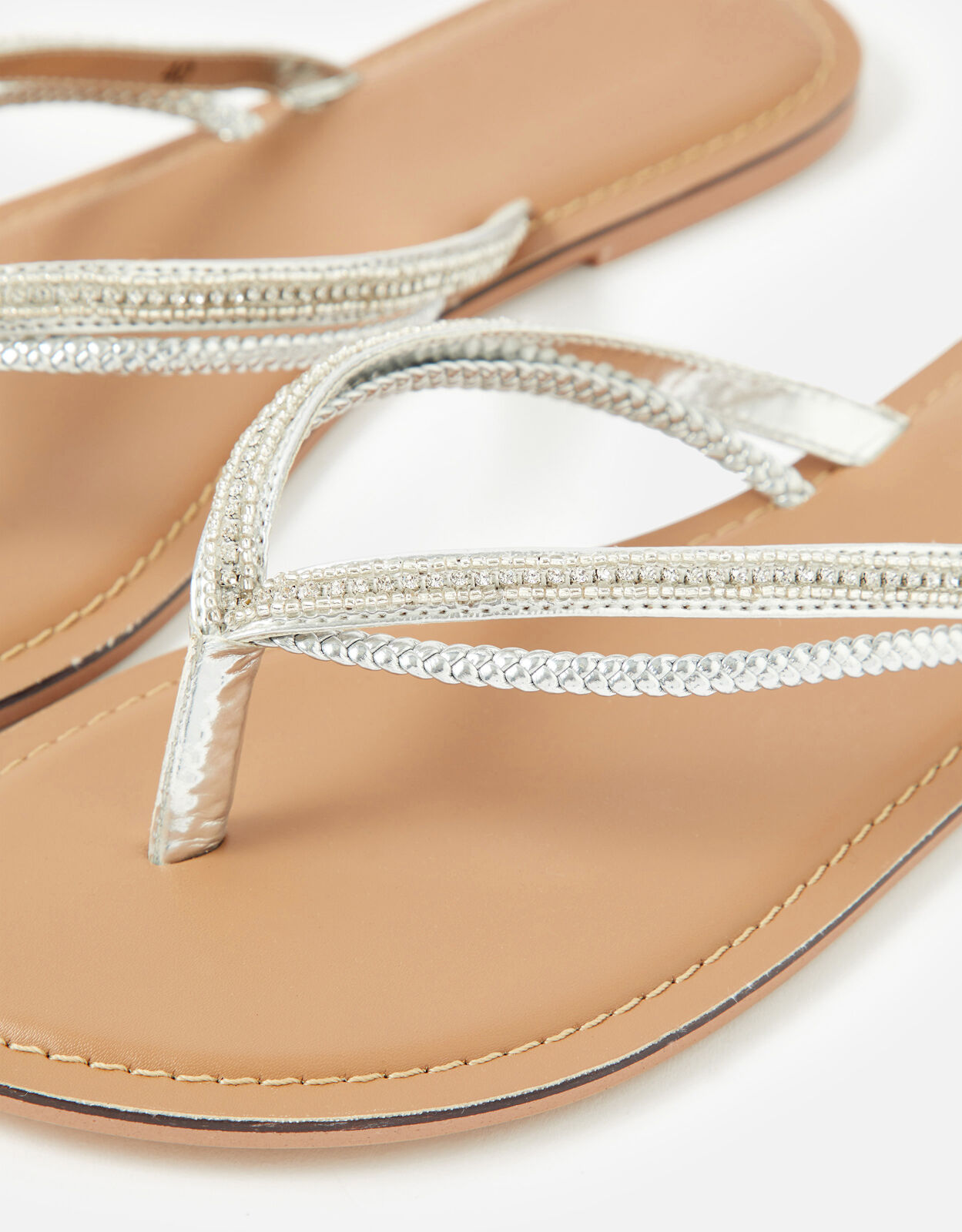 Silver double strap sandals cheap